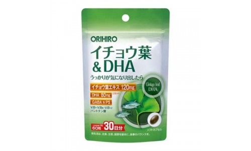 Orihiro Гинкго GINKGO + DHA Омега 3(курс на 30 дней)